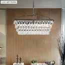 DecorBites™ Modern Silver Teardrop Crystal Ceiling Light with 4/6 Heads for Living Room Island