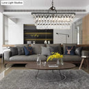 DecorBites™ Modern Silver Teardrop Crystal Ceiling Light with 4/6 Heads for Living Room Island