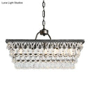 DecorBites™ Modern Silver Teardrop Crystal Ceiling Light with 4/6 Heads for Living Room Island