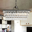 DecorBites™ Modern Silver Teardrop Crystal Ceiling Light with 4/6 Heads for Living Room Island