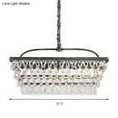 DecorBites™ Modern Silver Teardrop Crystal Ceiling Light with 4/6 Heads for Living Room Island