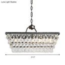 DecorBites™ Modern Silver Teardrop Crystal Ceiling Light with 4/6 Heads for Living Room Island