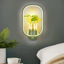 DecorBites™ Macaron Metal LED Wall Sconce with Plant Pot for Bedroom - Grey/Yellow/Blue
