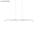 Modern silver wave island pendant light dining room led fixture