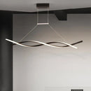 Modern silver & white art deco led pendant light kitchen island