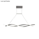 Modern silver & white art deco led pendant light kitchen island