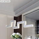 DecorBites™ Minimalist Crystal-Encrusted LED Island Lamp Pendant - Stainless Steel