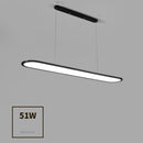Modern Simple Creative Strip Bar Led Office Lighting Restaurant Chandelier