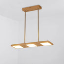 Modern simple rectangle wood island lamp dining room