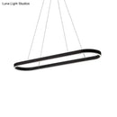 Modern simplicity ellipse led island pendant kitchen ceiling light