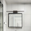 Modern sleek black led wall light bathroom warm white light