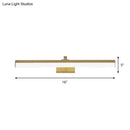 Modern sleek brass finish led wall light fixture bathroom vanity