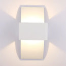 Modern sleek white wall sconce – bedroom warm led light