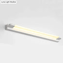 Modern slim led bathroom vanity light in black & white warm white