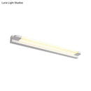 Modern slim led bathroom vanity light in black & white warm white