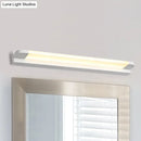 Modern slim led bathroom vanity light in black & white warm white