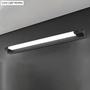 Modern slim led bathroom vanity light in black & white warm white