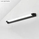 Modern slim led bathroom vanity light in black & white warm white