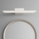 Modern slim white led light fixture bathroom warm light sconce