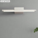 Modern slim white led light fixture bathroom warm light sconce