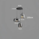 Modern smoked glass bowl chandelier dining room pendant light