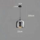 Modern smoked glass bowl chandelier dining room pendant light