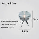 Modern smoked glass desk lamp bedroom tripod decorbites glass desk