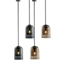 Modern smoked glass led chandelier for dining room