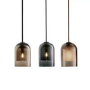 Modern smoked glass led chandelier for dining room