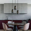 Modern smoked glass led chandelier for dining room