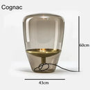 Modern smoked glass table lamp bedroom led desk light