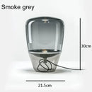 Modern smoked glass table lamp bedroom led desk light