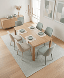 Modern Solid Ivory Hand made Dari Area Wool Rug