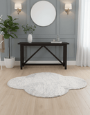 Modern Speckled stripes Ivory Hand Tufted 5x8 Wool Area Rug