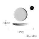 Modern speckled white ceramic dinner plate set dining room tableware