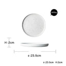 Modern speckled white ceramic dinner plate set dining room tableware