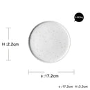Modern speckled white ceramic dinner plate set dining room tableware