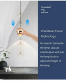 Modern spherical led bedside lifting pendant light bedroom decor