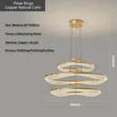 Modern spiral acrylic ring pendant light fixture living room
