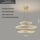 Modern spiral acrylic ring pendant light fixture living room