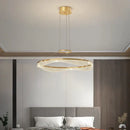 Modern spiral acrylic ring pendant light fixture living room
