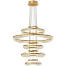 Modern spiral acrylic ring pendant light fixture living room