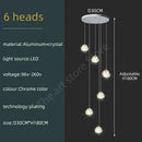 Modern spiral crystal led ceiling chandelier for staircase kitchen