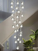 Modern spiral crystal led ceiling chandelier for staircase kitchen
