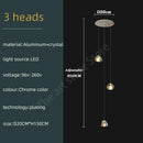 Modern spiral crystal led ceiling chandelier for staircase kitchen