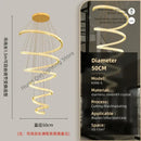 Modern spiral crystal pendant chandelier for living room lighting