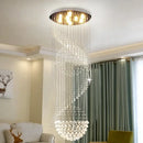Modern spiral crystal staircase chandelier for living room