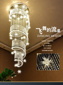 Modern spiral crystal star led chandelier living room light