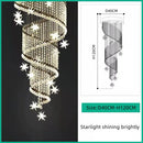 Modern spiral crystal star led chandelier living room light