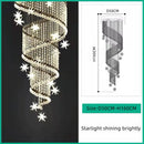 Modern spiral crystal star led chandelier living room light